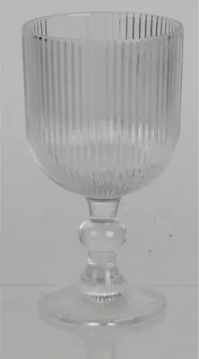 Produktbild von 12x Weinglas 300ml Rillen Weißwein Rotwein Gläser Set Modern Trinken Bar Kelch