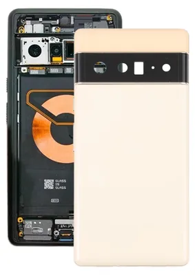 Productafbeelding van Voor Google Pixel 6 Pro: Goudkleurige batterijdeksel, vervangingsonderdeel, batterijdeksel en middenframe