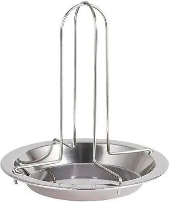 Produktbild von Vertikaler Grill aus Edelstahl - für das Grillen und Backen - ideal für Camping und Garten - 1er Größe - Silberfarbe