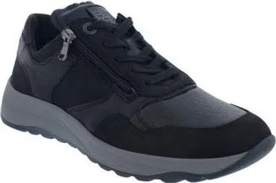Produktbild von Waldläufer K-John, Nubuk-/ Glattleder komb., Schwarz Carbon, Reißverschluss, Weite K 662K01-501-991 42 1/2
