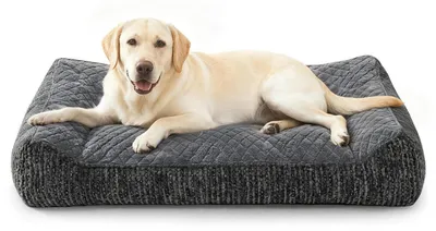 Produktbild von Orthopädisches Hundebett Grau 97x71x22cm Waschbar Ergonomisch Rutschfest