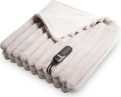 Obrázek produktu pro Duux DXOB02 Yentl Cuddle Vyhřívaná deka Stripped Rabbit šedá (200 x 200)