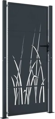 Produktbild von Gartentor Anthrazit 105x180 cm Stahl Gras-Design