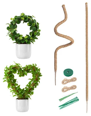 Produktbild von Moosstab für Monstera 2x160cm, biegbare Kokosstab Rankhilfe mit Alu-Kern