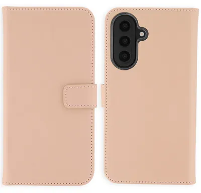 Productafbeelding van Selencia Echt Leren Bookcase voor de Samsung Galaxy A57 (5G) - Lichtroze