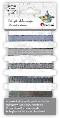 Produktbild von Bänder 10 mm, 5 x 2 m, silberfarben – Titanum