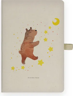 Produktbild von Mr. & Mrs. Panda Journal Bär Träume - Transparent - Geschenk, notizbuch, Tagebuch, skizzenbuch a4, Kariert, Traumdeutung, Träumen, Teddy, Traum, Adressbuch