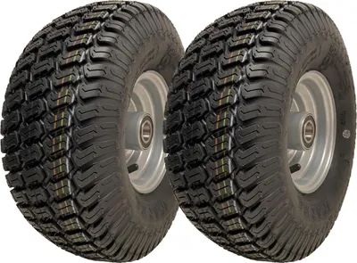 Zdjęcie produktu dla koła do kosiarek do trawy 15x6.00-6 4-warstwowa opona P332 na obręczy z łożyskami 20 mm (zestaw 2 szt.)