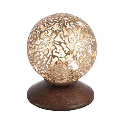 Obrázok produktu pre Stolová lampa - Zlatožltá - Hnedá - Oceľ - V 13 cm