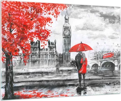 Produktbild von Bilder auf glas - London Architektur big ben - 100x70cm - Glasbilder - Wandbilder - Kunstdruck - zum Aufhängen bereit - Wanddekoration aus Glas - Glas Bilder - Wandbild auf Glas - GAA100x70-3153