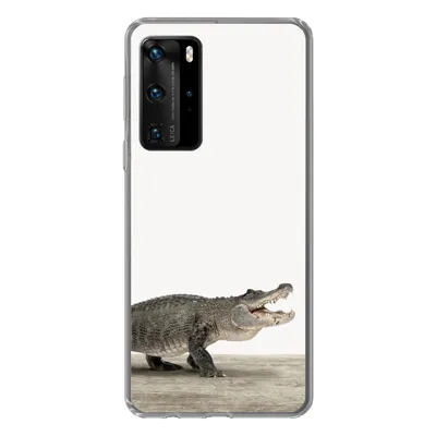 Produktbild von MuchoWow® Handyhülle Schutzhülle Hülle für Huawei P40 Pro Kinder - Krokodil - Junge - Kinder - Mädchen Silikon Softcase Handy Hülle - Schutz