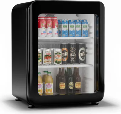 Zdjęcie produktu dla KlarsteinAudrey Evo lodówka na napoje, design retro, szklane drzwi, 68 l,