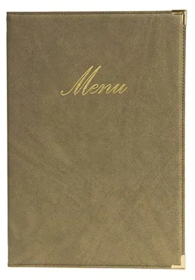 Speisekarte A5 Kunstleder gemarbert beige