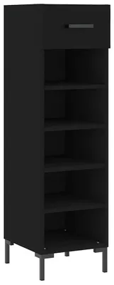 Obrázok produktu pre vidaXL Skriňa na topánky čierna 30x35x105 cm Materiál drevo