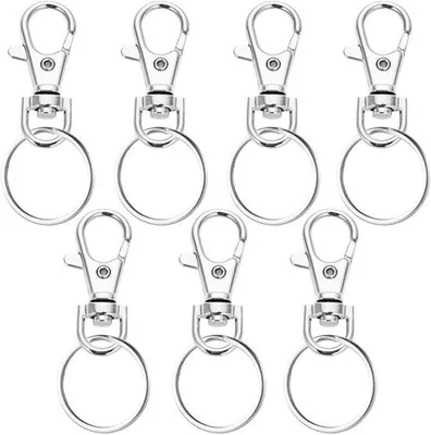 Produktbild von Runable Keychain Set aus 7 Stücken - Metallhäkel für Doe-it-yourself Handwerk