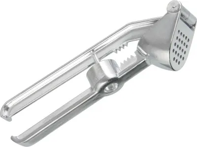 3-in-1 Knoblauchpresse, Entsteiner & Nussknacker, Aluminium, silber