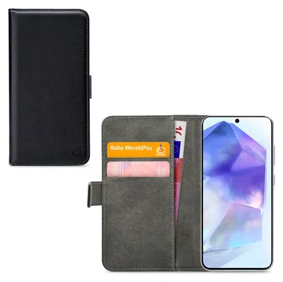 Image de MobilizePolyuréthaneLeather Book Case Black Samsung Galaxy A55