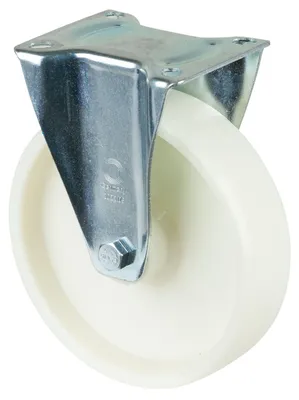 Produktbild von BS Rollen BS Transportrolle L410, Bockrolle, Rad-Ø 200 mm, Tragkr. 300 kg, Rollenlager, Lauffl. Kunststoff, Radk. Kunststoff