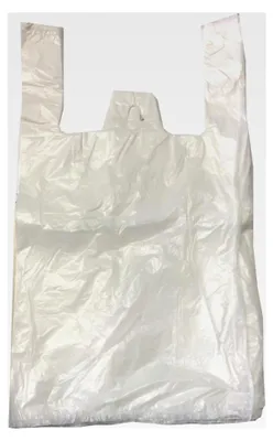 Produktbild von Robuste Hemdchentragetaschen 300x160x520mm, weiße Plastikbeutel für Einkauf