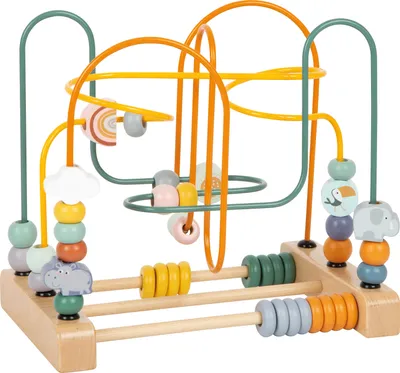 Image de Small Foot - Moto en bois Spiral Safari avec perles