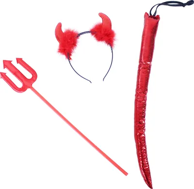 Produktbild von Teufelsset mit Stirnband, Zauberstab und Schwanz