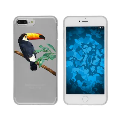 Produktbild von PhoneNatic Case kompatibel mit Apple iPhone 8 Plus Silikon-Hülle Vektor Tiere M5