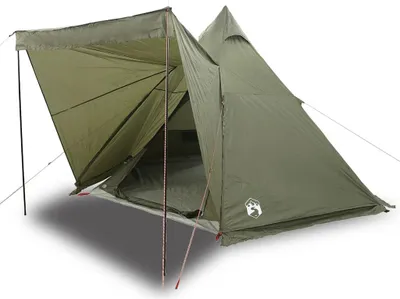 Produktbild von vidaXL Tipi-Familienzelt 6 Personen Olivgrün Wasserdicht