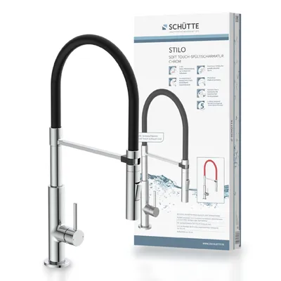 Produktbild von SCHÜTTE Küchenarmatur STILO mit Geschirrbrause, Wasserhahn Küche ausziehbar, 360° schwenkbare Mischbatterie Küche