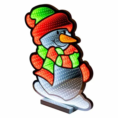 Produktbild von Schneemann 3D Infinityeffekt Weihnachtsdekoration 6/18h Timer 392 LEDs
