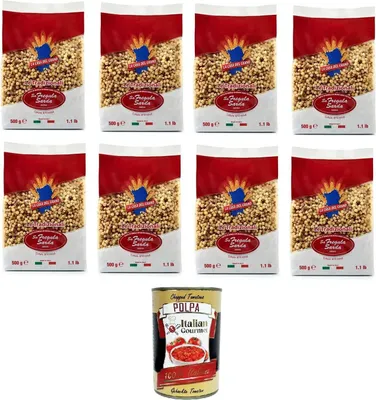 Produktbild von La Casa del Grano Fregola sarda media Mittlere sardische Fregola 8x500g + Italian Gourmet polpa 400g