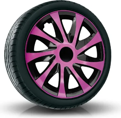 Produktbild von Radkappen Radzierblenden EINZELN (1Stück) 16 Zoll pink/schwarz DRACO Z458283