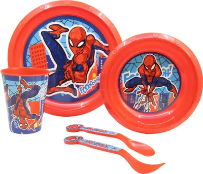 Produktbild von Spiderman 5-teiliges Kindergeschirr Essensset