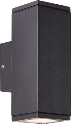 Produktbild von BRILLIANT anthrazitfarbende Wandleuchte HALLY | Up/Down Light | mit geeignetem Leuchtmittel dimmbar | 2x GU10 Fassung max. 10 Watt | Metall/Glas | IP44