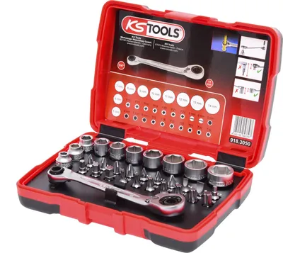 Obrázok produktu pre KS TOOLS 1/4"+ 11 mm Durchgangs-Steckschlüssel- und Bit-Satz 31-tlg. 918