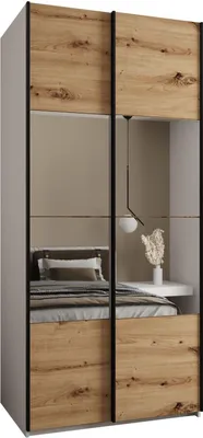 Produktbild von MEBLE KRYSPOL LUX 4 Schrank - 245,5x100x64cm - Weiß, Artisan, Schwarz