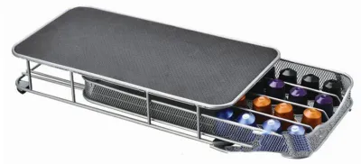Image de Rangement pour capsules de café, tiroir de 40 capsules, support de stockage pour capsules de café, tiroir argenté