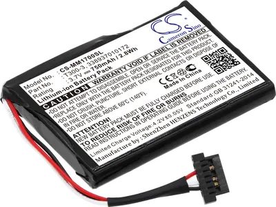 Obrázek produktu pro TECHTEK Baterie kompatibilní s [Magellan] Maestro 1700 nahrazuje 338937010172, pro T300-3