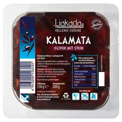 Obrázek produktu pro Liakada Kalamata Oliven ATG 200g
