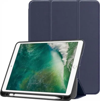 Productafbeelding van imoshion Trifold Bookcase voor de Apple iPad 6 (2018) 9.7 inch / iPad 5 (2017) 9.7 inch / Air 2 (2014)/Air 1 (2013) - Donkerblauw