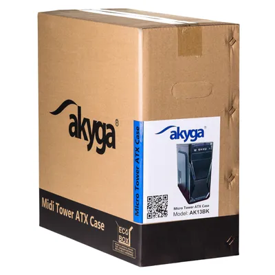 Obrázok produktu pre Akyga AK13BK, Micro Tower, PC, Čierna, ATX, Flex-ATX, micro ATX, Mini-ITX, Akrylonitrilbutadienstyren (ABS), Pozinkovaná oceľ, Domov / kancelária