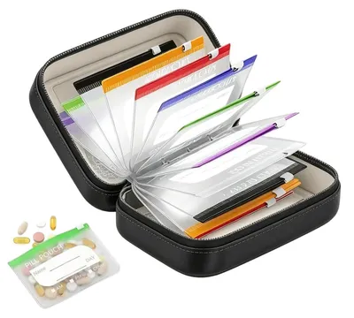 Imagen del producto de Estuche impermeable para pastillas con 14 compartimentos