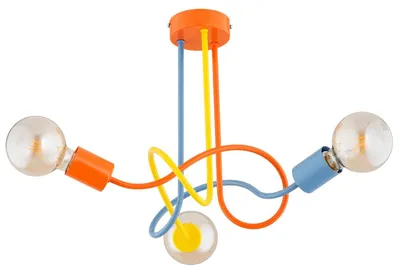 Produktbild von Deckenlampe Metall E27 41 cm breit Bunt 3-flammig Deckenleuchte