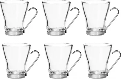 Produktbild von 6 Glastassen mit Metallhalterung Oslo