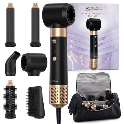Produktbild von Haartrockner 5in1 Multistyler mit Ionenfunktion, Diffusor, Lockenaufsätzen, Stylingbürsten und Aufbewahrungstasche