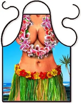 Produktbild von Küchenschürze mit Motiv 'Die Hawaiianerin'
