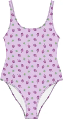 Produktbild von Mr. & Mrs. Panda Badeanzug Wein Trauben Größe XXL - Violett - Geschenk, Schwimmanzug, Weinreben, Damen-Einteiler, Bademode, Swimsuit, Weintrauben Muster, Badebekleidung