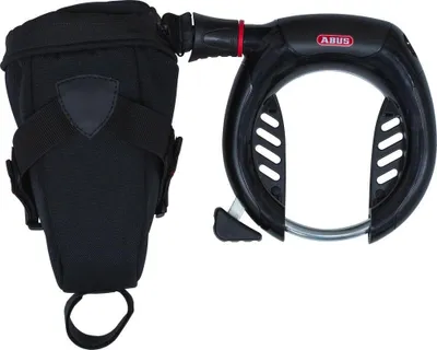 Immagine prodotto di ABUS serratura da telaio PRO SHIELD PLUS 5950 NR - Set di serrature per biciclette con catena 6KS/100 e custodia ST5950 - La chiave può essere rimossa dalla serratura da telaio quando la serratura è aperta - 8,5 mm - Livello di sicurezza ABUS 9 - Nero