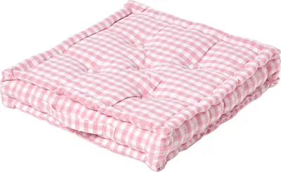 Image de HOMESCAPES Coussin de chaise Carreau paysan rose 50 x 50 x 10 cm