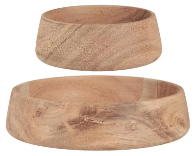 Produktbild von 2tlg. Schale NATURE aus Akazienholz Schüssel naturbelassen Farmhouse Living