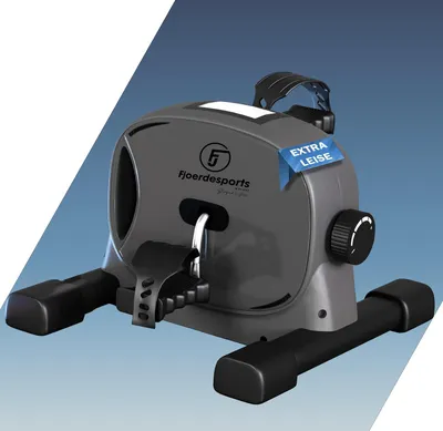 Produktbild von Fjoerdesports Pedaltrainer | Arm- und Beintrainer für zu Hause | extrem leiser Mini-Heimtrainer | Reha Bewegungstrainer | Training im Home-Office - Hometrainer - Seniorentrainer - Heimtrainier - Grau